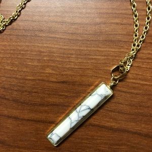 Marble Genuine Stone Pendant Necklace